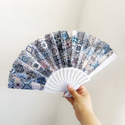 Abanico plegable con estampado de mosaico - Dressygt