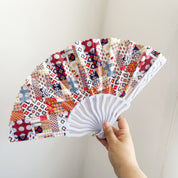 Abanico plegable con estampado de mosaico - Dressygt