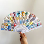 Abanico plegable con estampado de mosaico - Dressygt