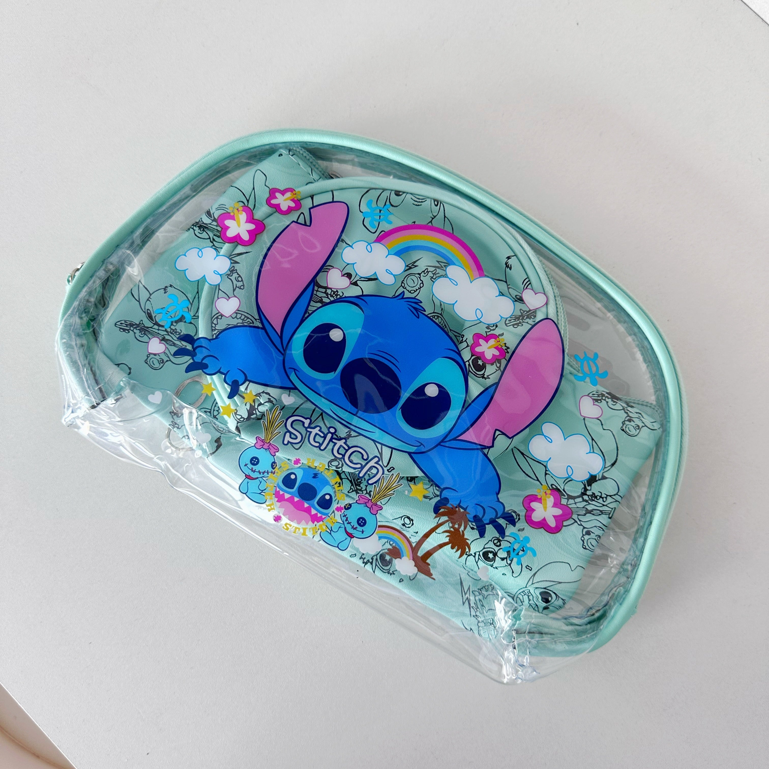 Set de 3 cosmetiqueras de Stitch