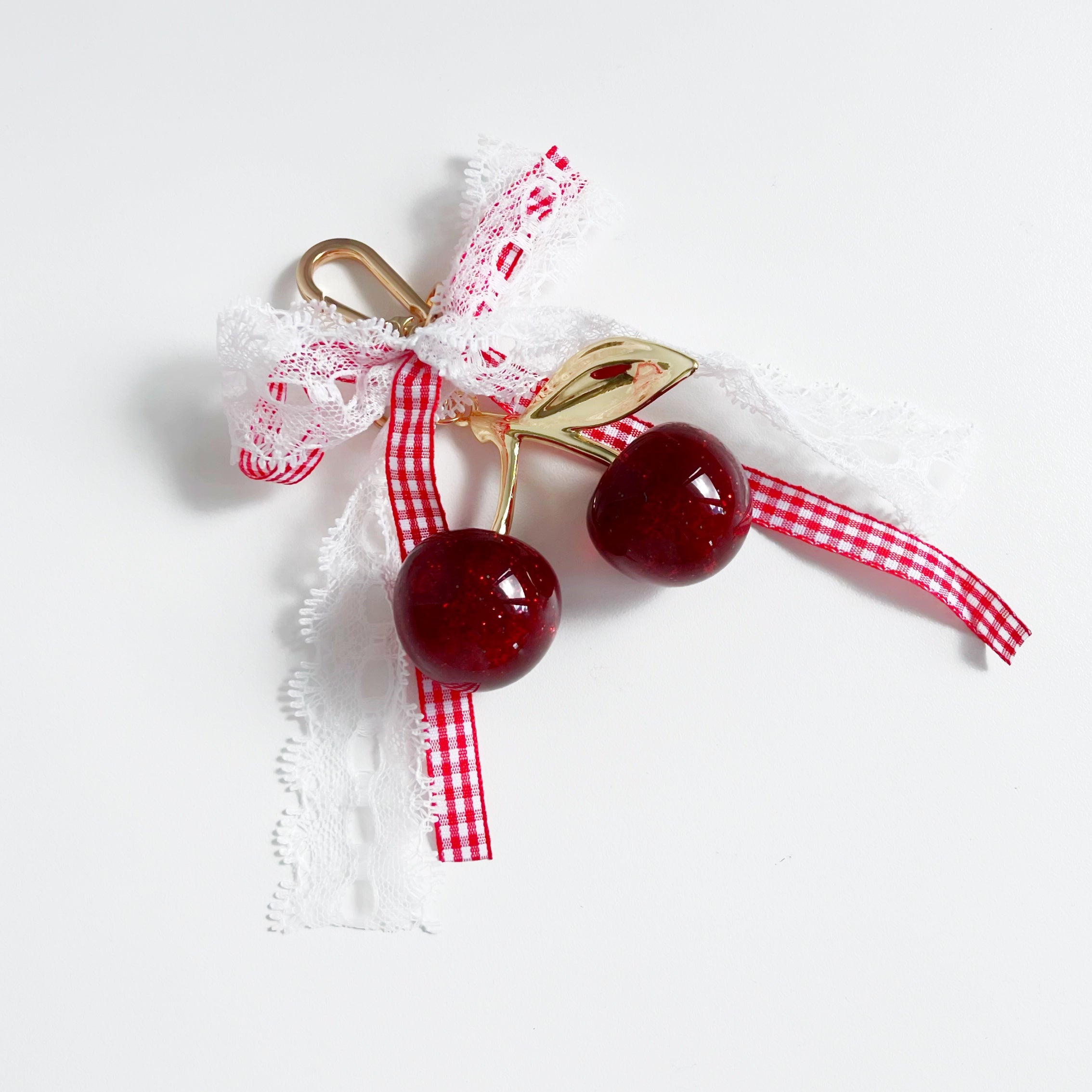 Llavero de cerezas vintage con listón - Dressygt