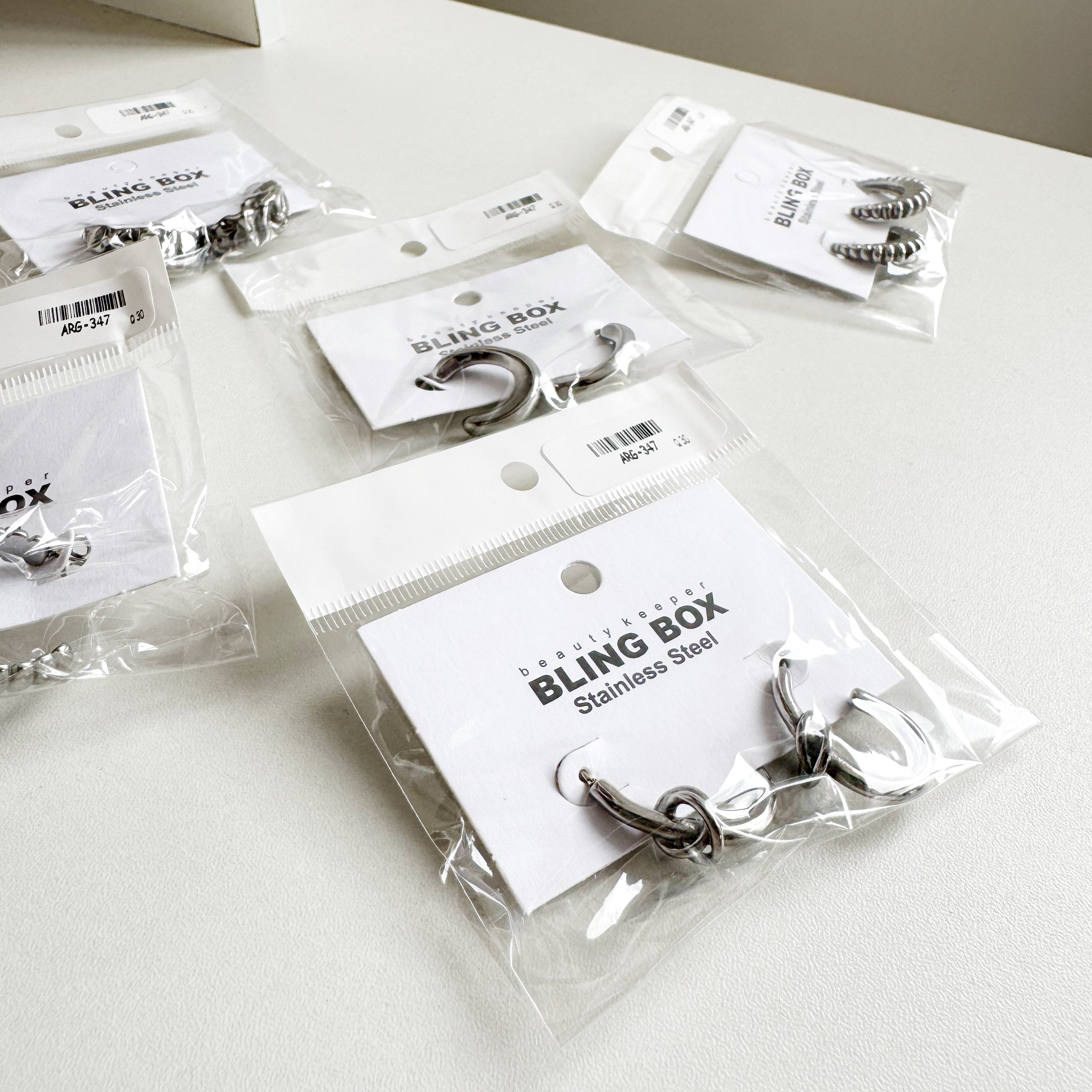 Aretes de argolla plateados estilo aleatorio 5 opciones - Dressygt