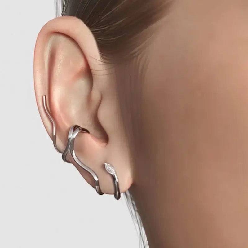 Pendiente chic de serpiente