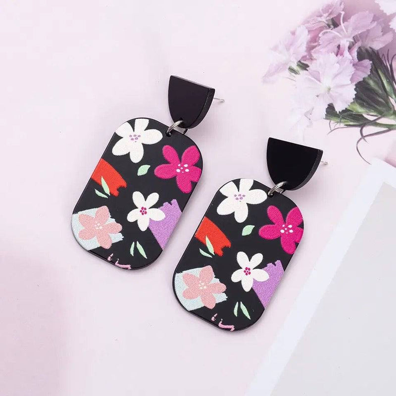 Aretes bohemios negros