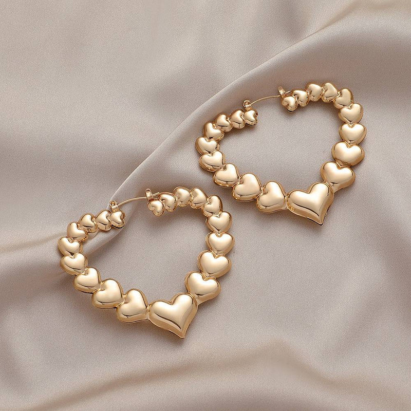 Argollas doradas de corazón