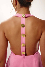 Vestido corto rosa - Dressygt