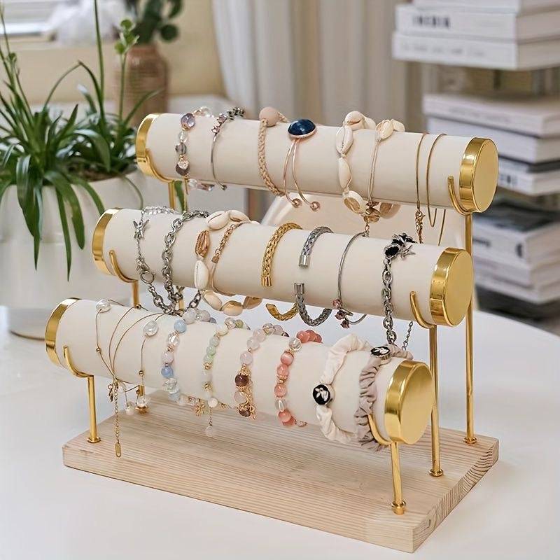 Exhibidor para pulseras de terciopelo