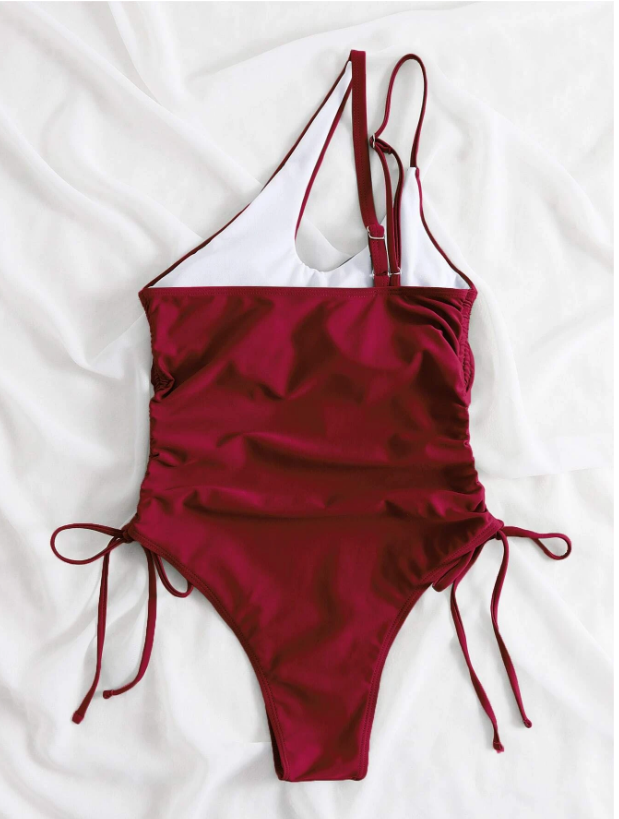 Traje de baño con tirante cruzado