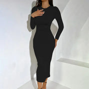 Vestido ajustado manga larga