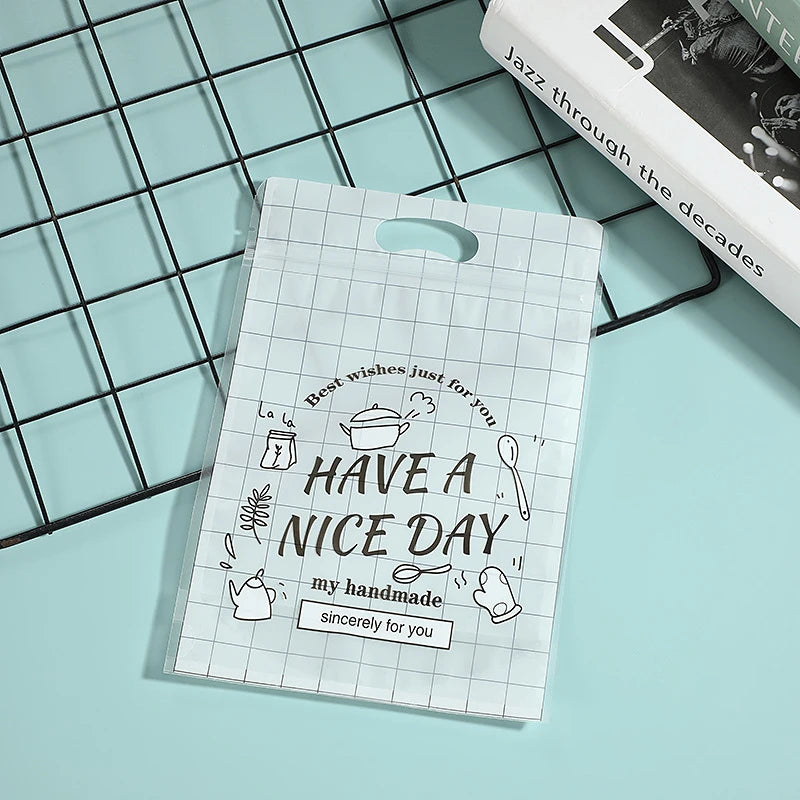 Medio ciento bolsa de empaque HAVE A NICE DAY de 22 X 15.5cm
