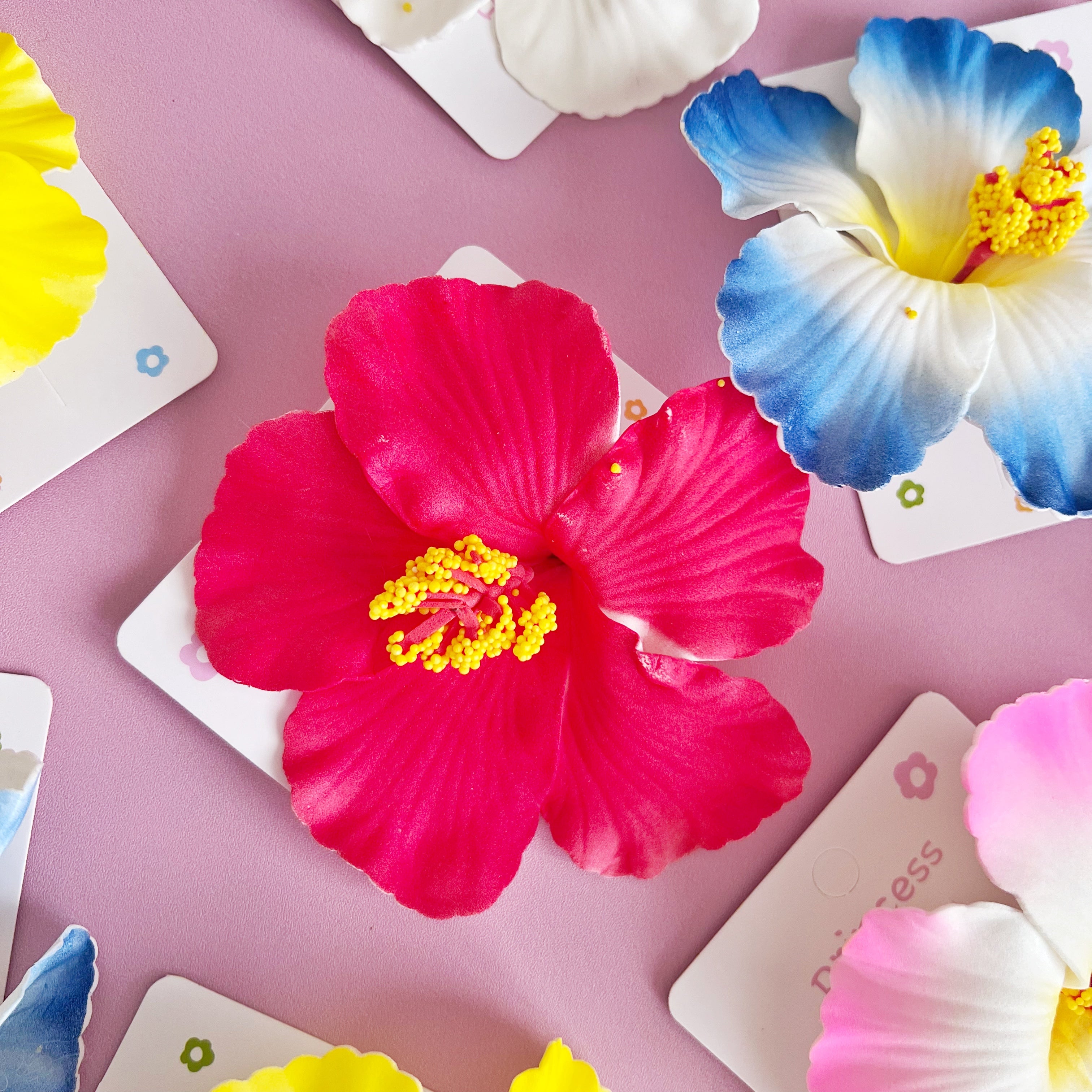 Docena de pinzas de cabello en forma de flor