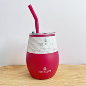 Vaso térmico de acero inoxidable con pajilla 20 oz