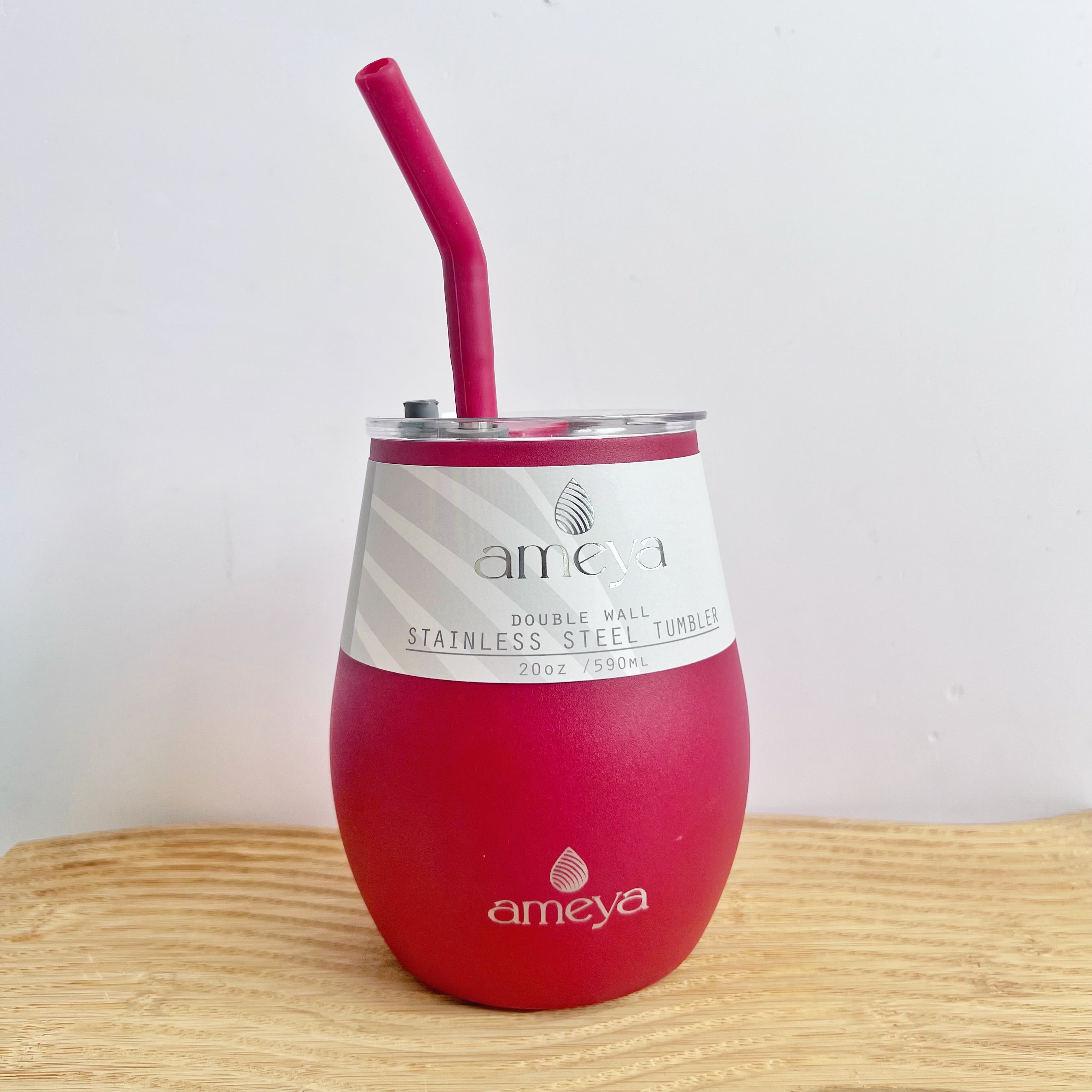Vaso térmico de acero inoxidable con pajilla 20 oz