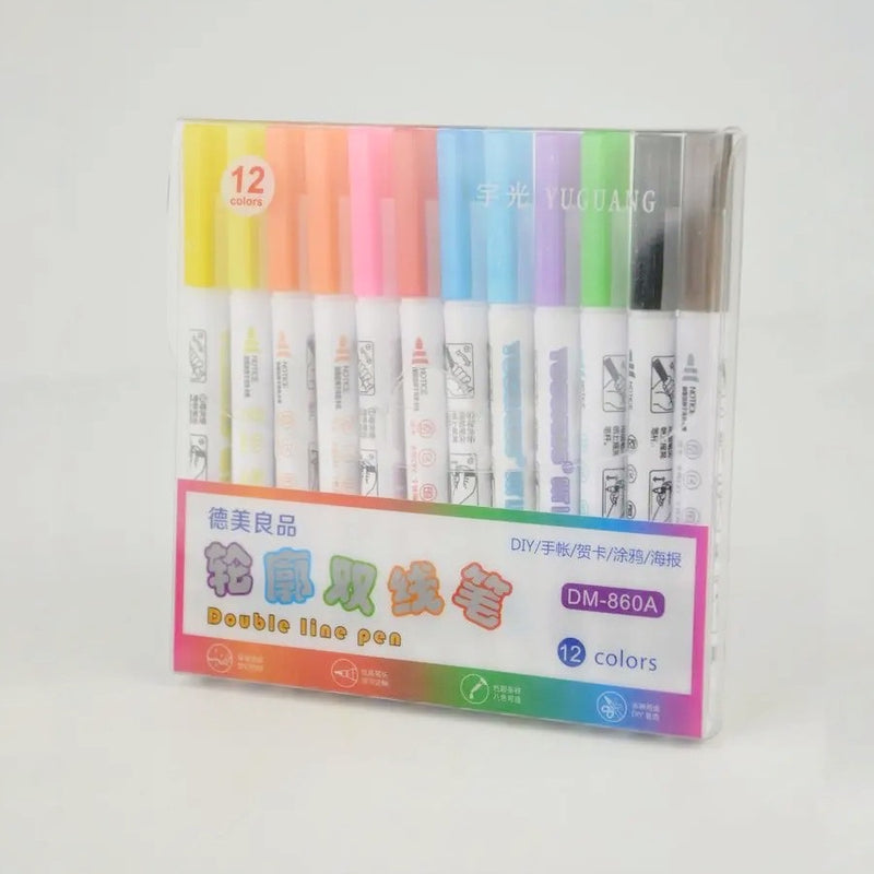 Set de 12 marcadores metálicos