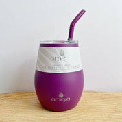 Vaso térmico de acero inoxidable con pajilla 20 oz