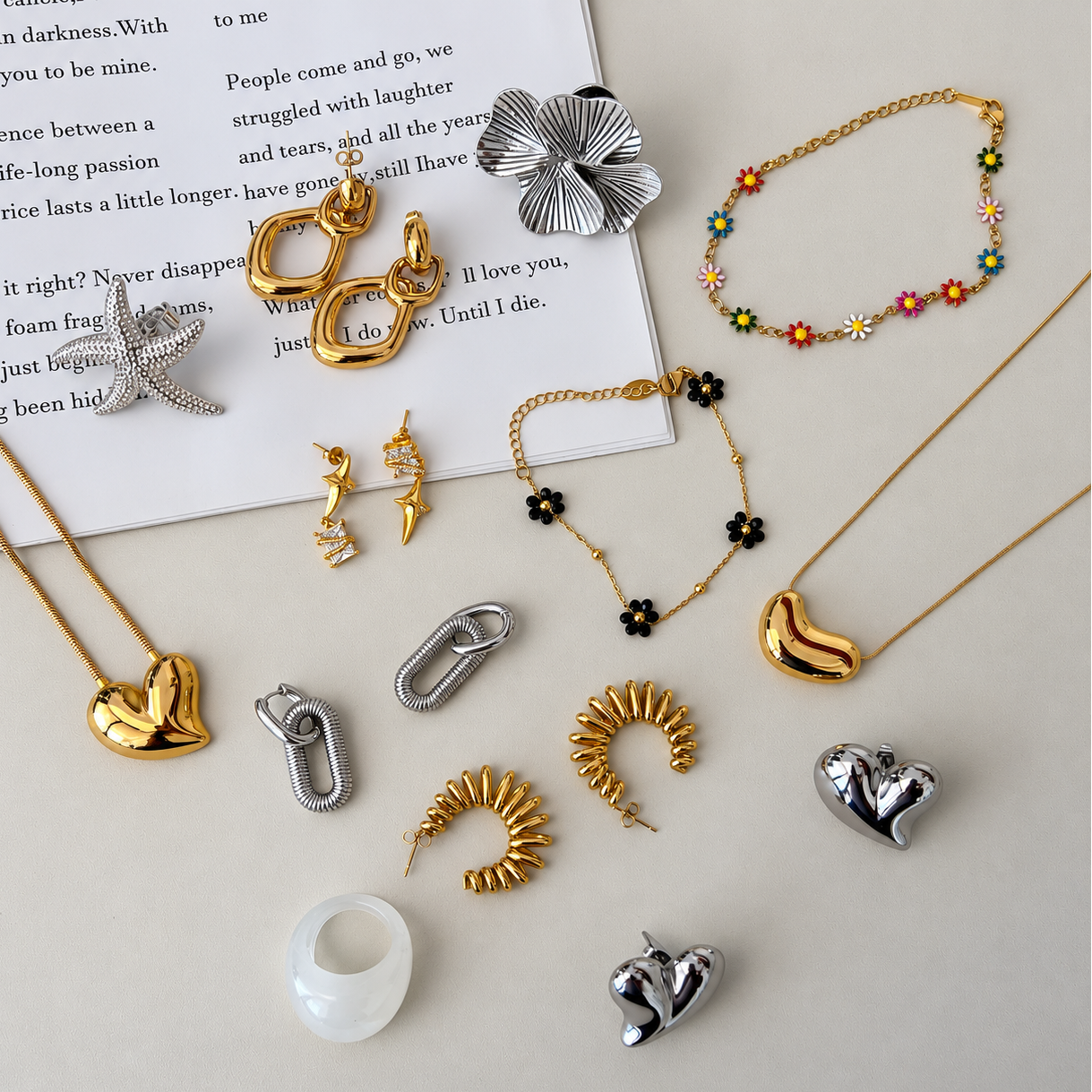 Combo de joyería femenina de 12 piezas - Dressygt