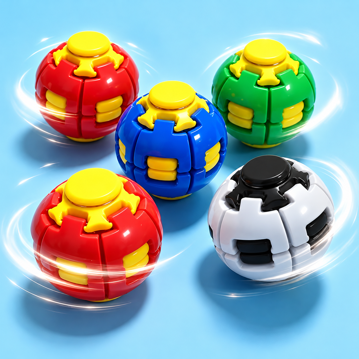 Spinner ball con botón de presión