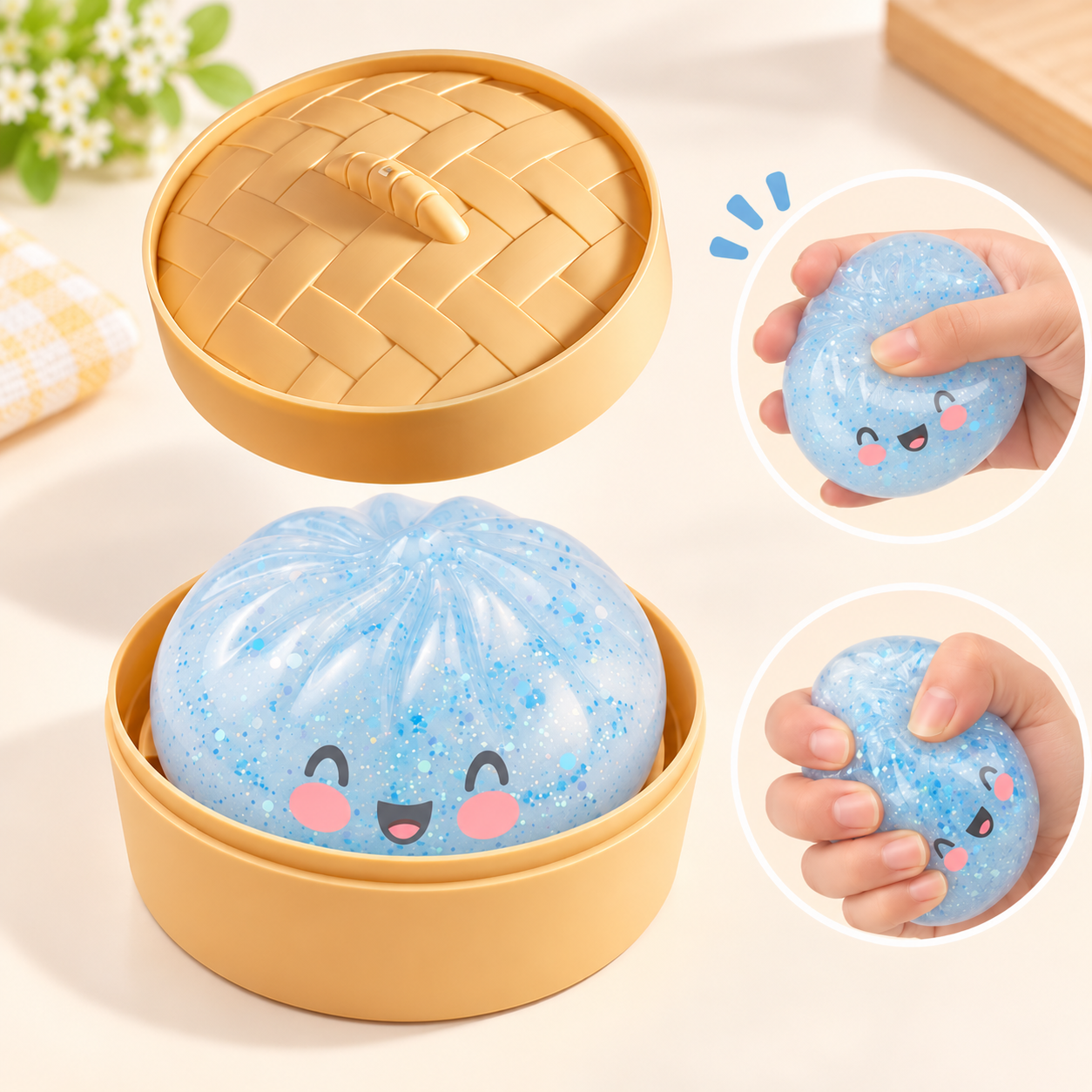 Docena de squishy dumpling sorpresa con glitter - Dressygt