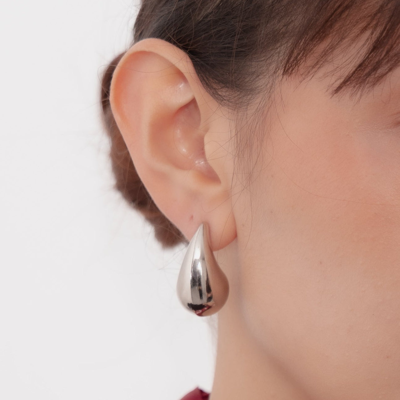 Aretes chunky drops de acero