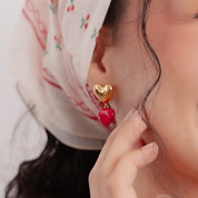 Aretes doble de corazón