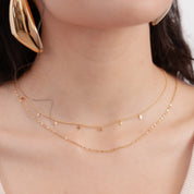 Collar doble con colgantes de rombo