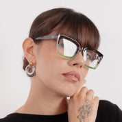 Aretes chunky dorado y plateado