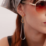 Aretes dorados colgantes