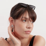 Aretes con diseño de hoja
