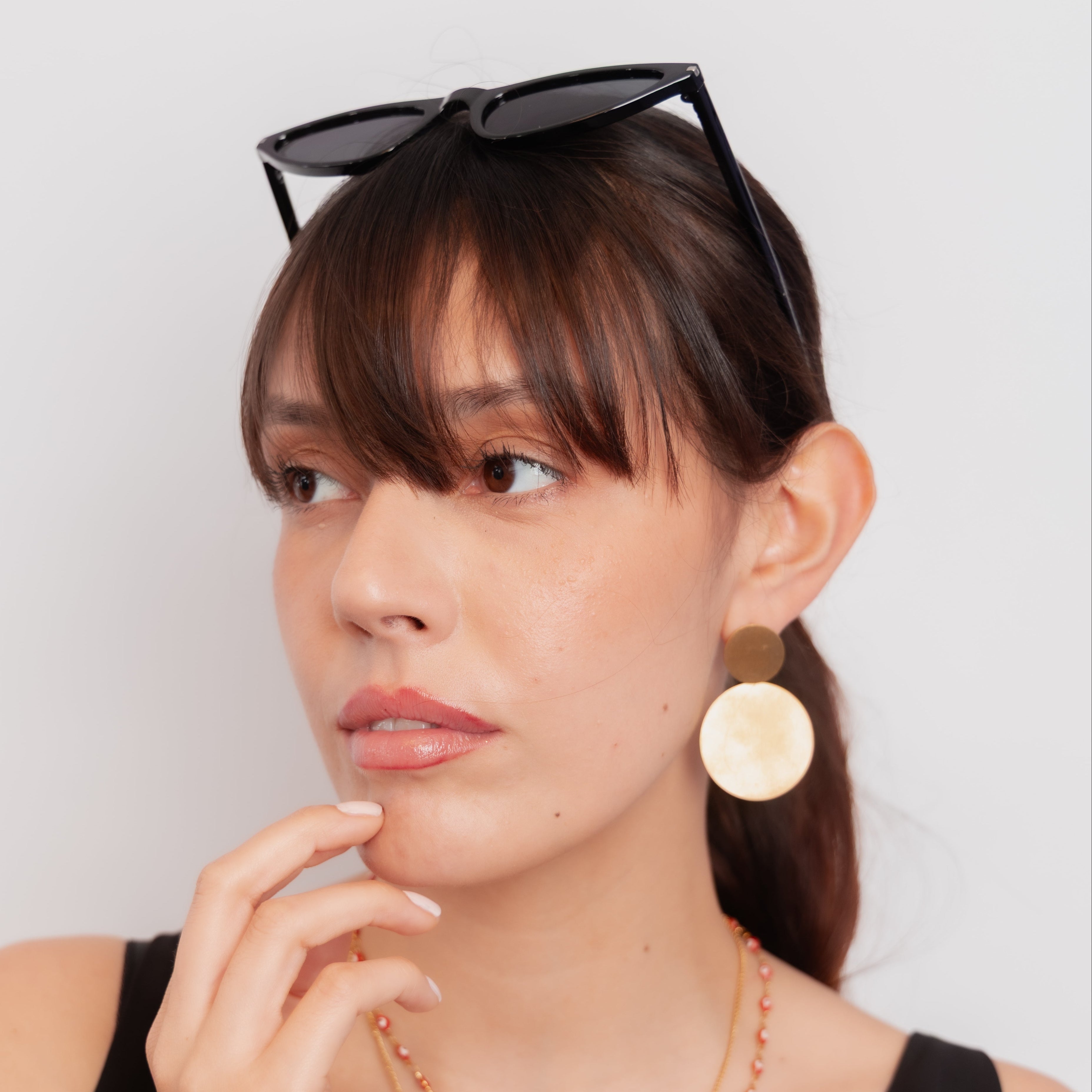 Aretes colgantes de círculos