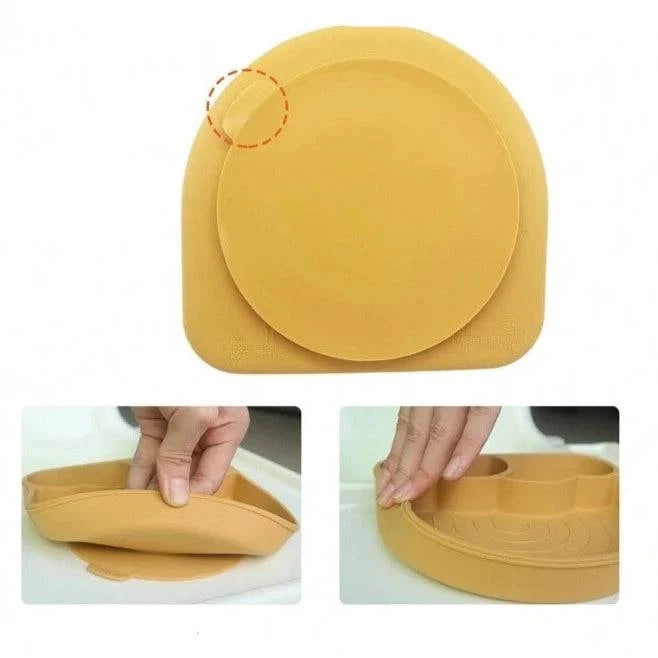 Plato de silicona para niños