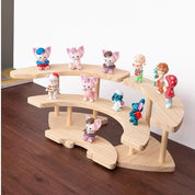 Exhibidor de madera multinivel