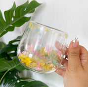Taza floral de vidrio Bloom cup