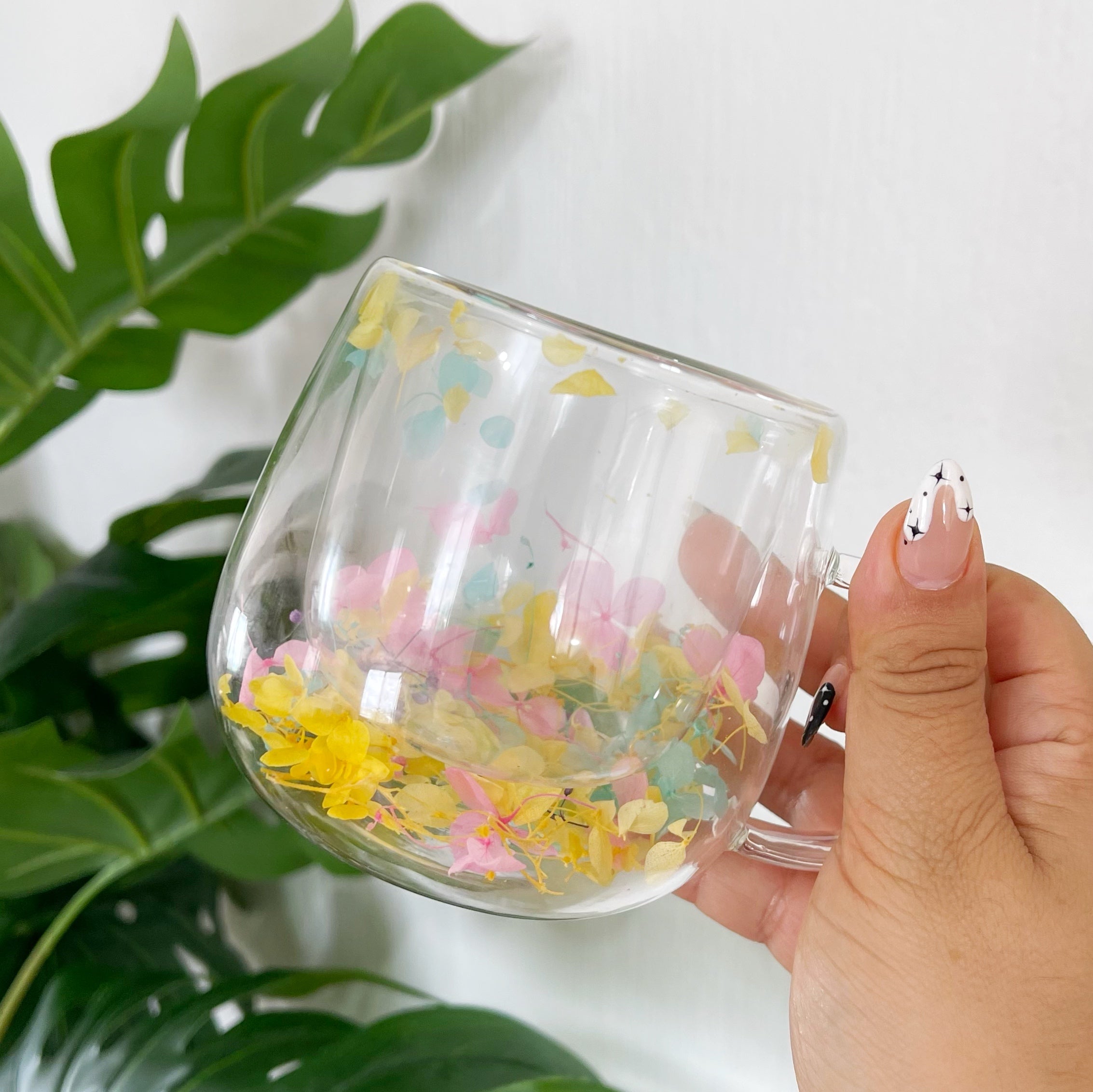 Taza floral de vidrio Bloom cup