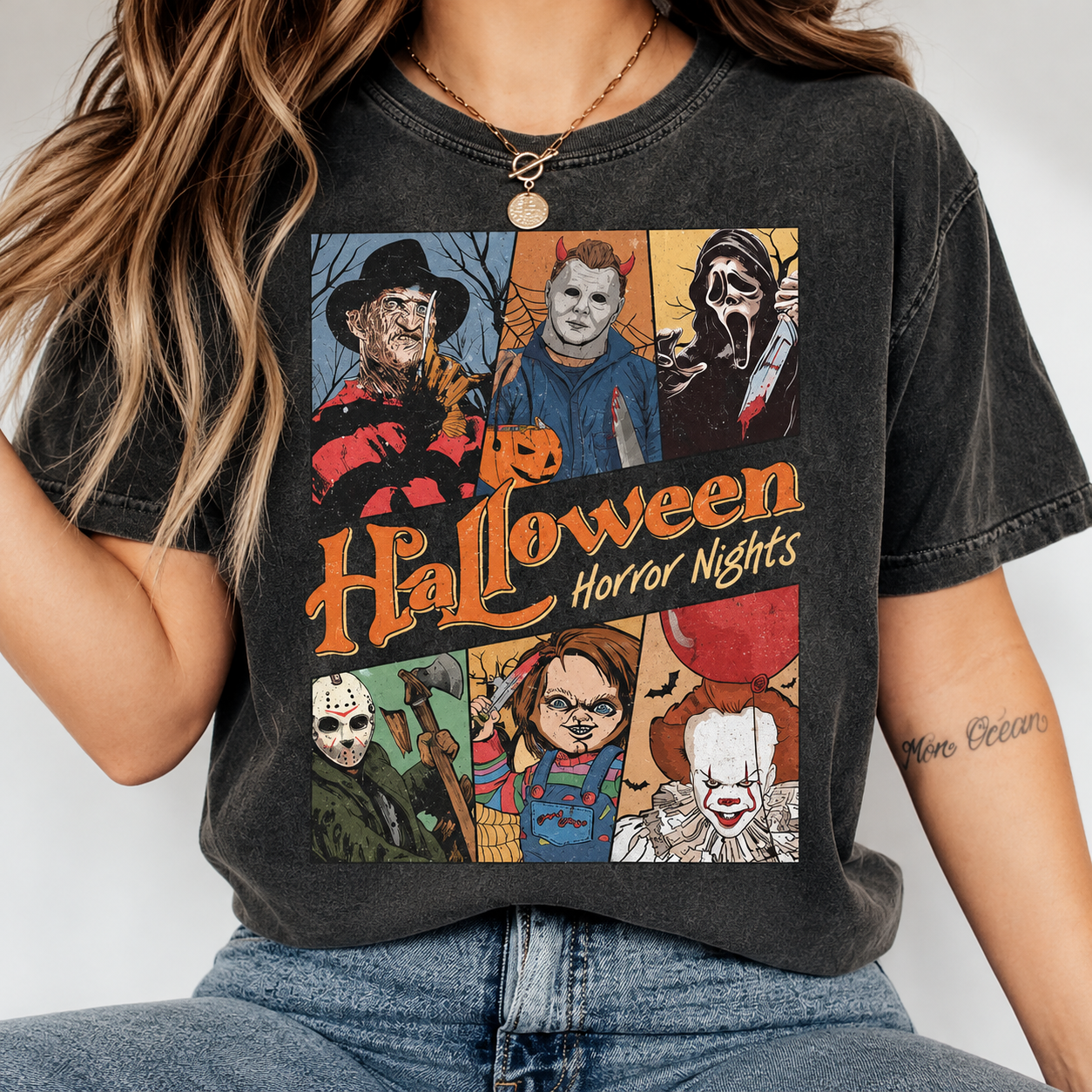 Playera con estampado de Halloween - Dressygt