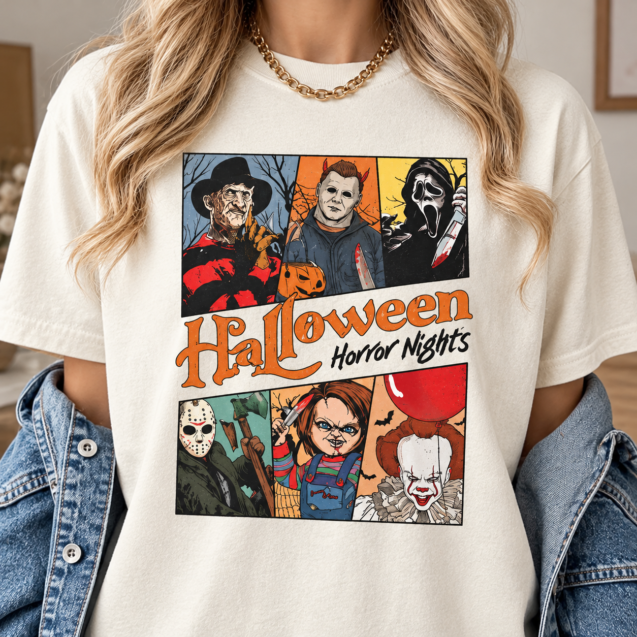Playera con estampado de Halloween - Dressygt