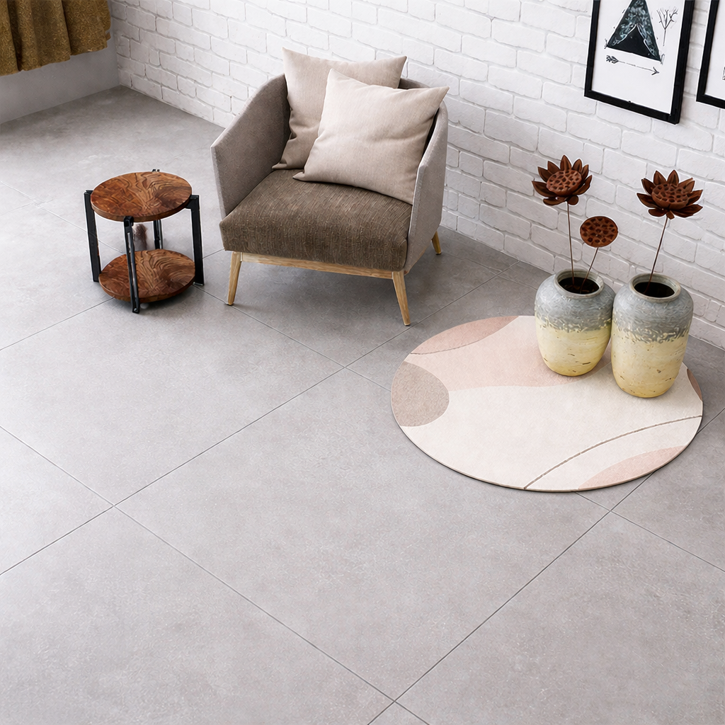 Alfombra circular con diseño minimalista - Dressygt