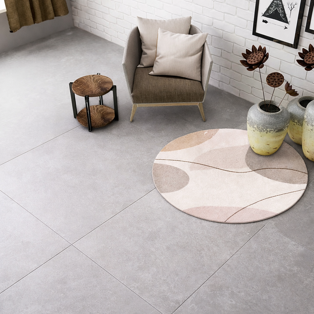 Alfombra circular con diseño minimalista - Dressygt