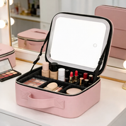 Cosmetiquera con espejo LED para maquillaje - Dressygt