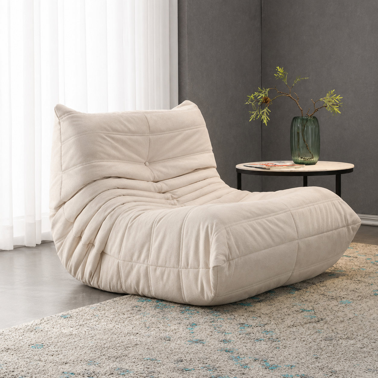 Sillón lounge acolchado individual