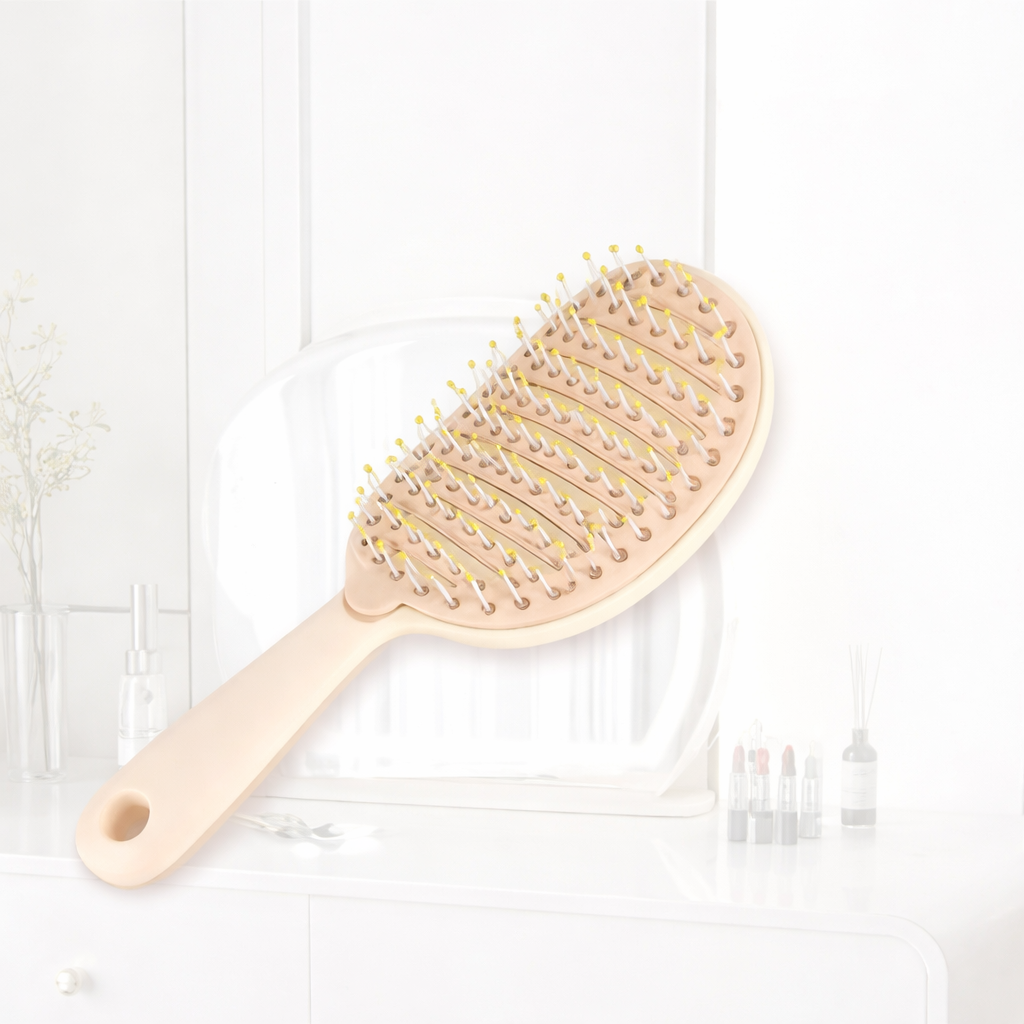 Cepillo desenredante con cubierta de limpieza fácil