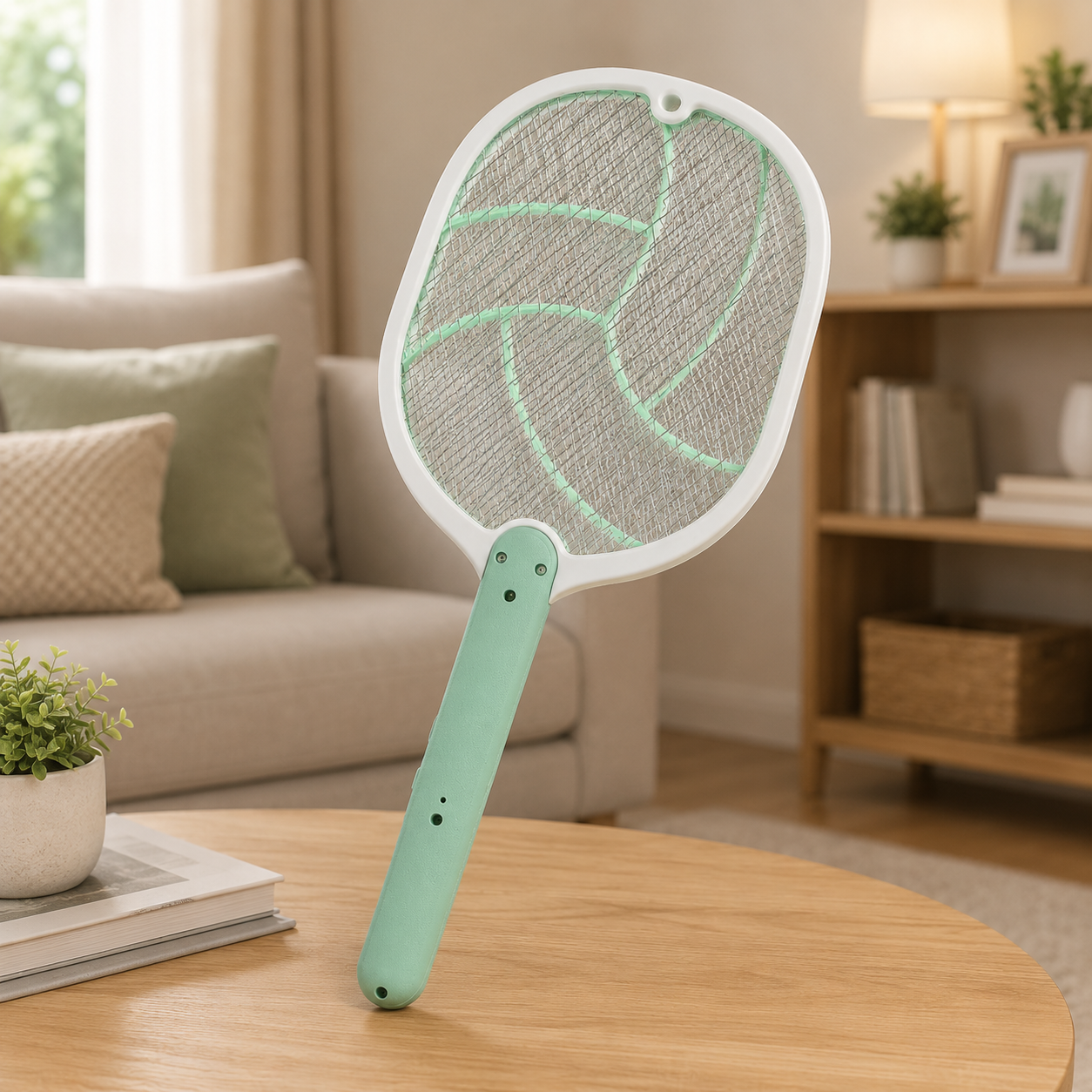 Raqueta eléctrica mata mosquitos recargable