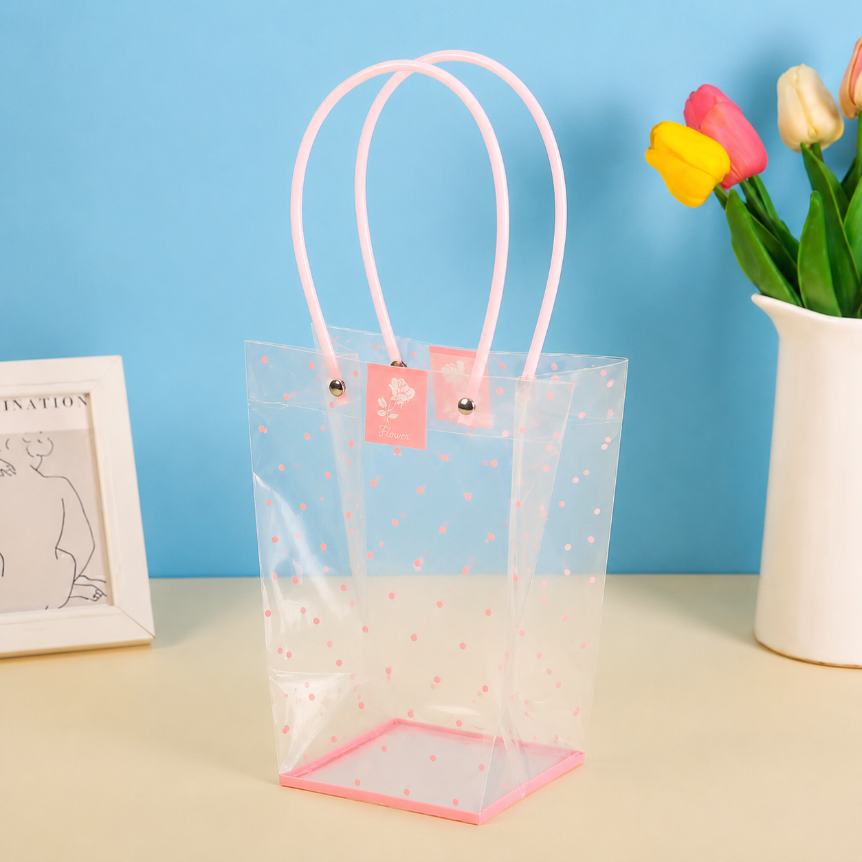 Bolsa transparente decorativa para regalos