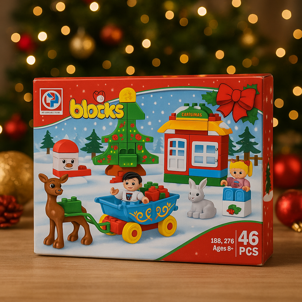 Set de bloques de construcción navideños