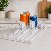 Organizador dispensador triple de bebidas para refrigerador
