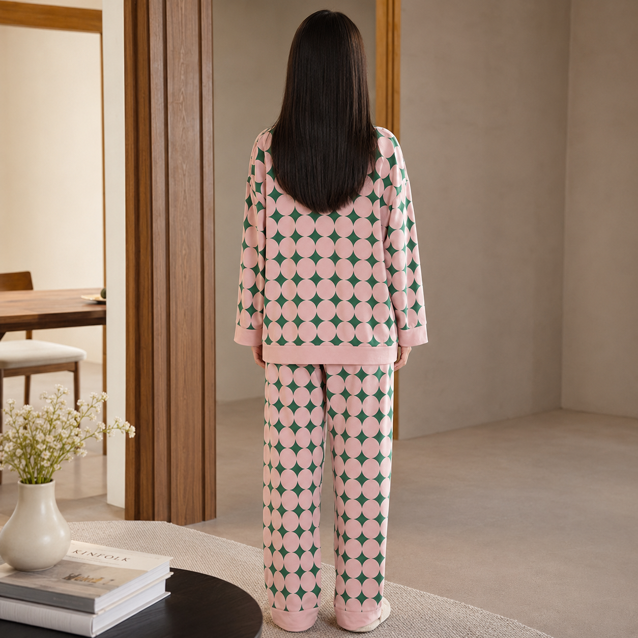 Pijama de mujer manga larga de dos piezas