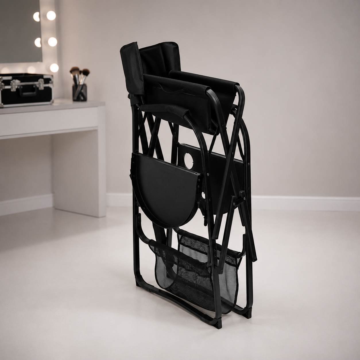 Silla plegable para maquillista profesional