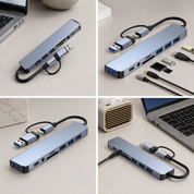 Adaptador USB-C 8 en 1 para Laptop