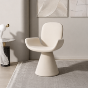 Silla giratoria 360° tapizada con respaldo