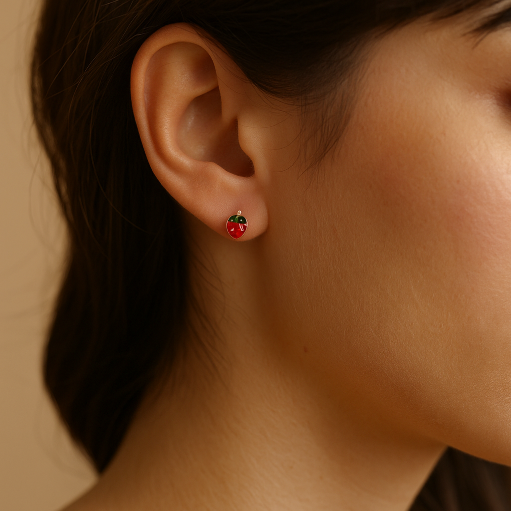 Aretes mini de fresas - Dressygt