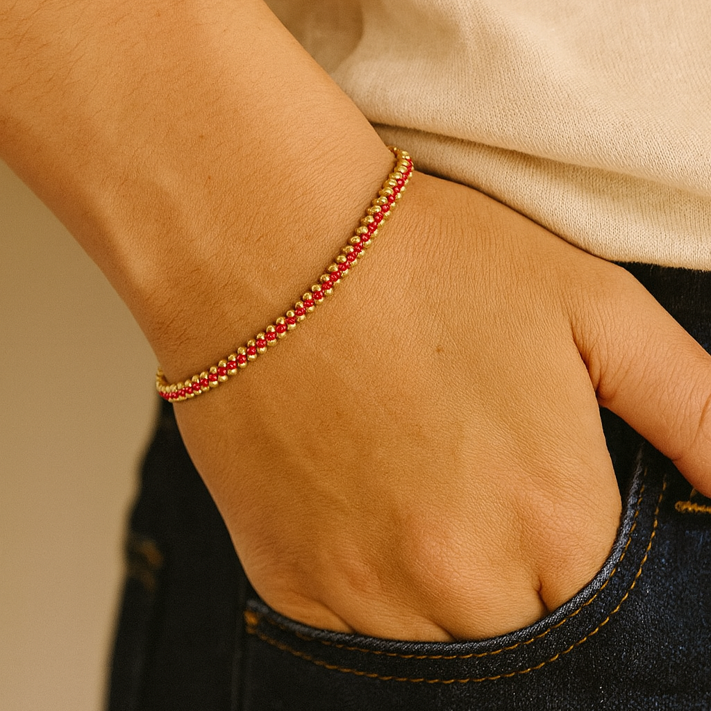 Pulsera roja de acero inoxidable - Dressygt